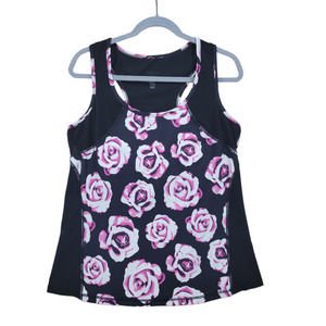 Torrid Active Womens Size 2X Tank Top Sleeveless Floral Print Stretch Fitness